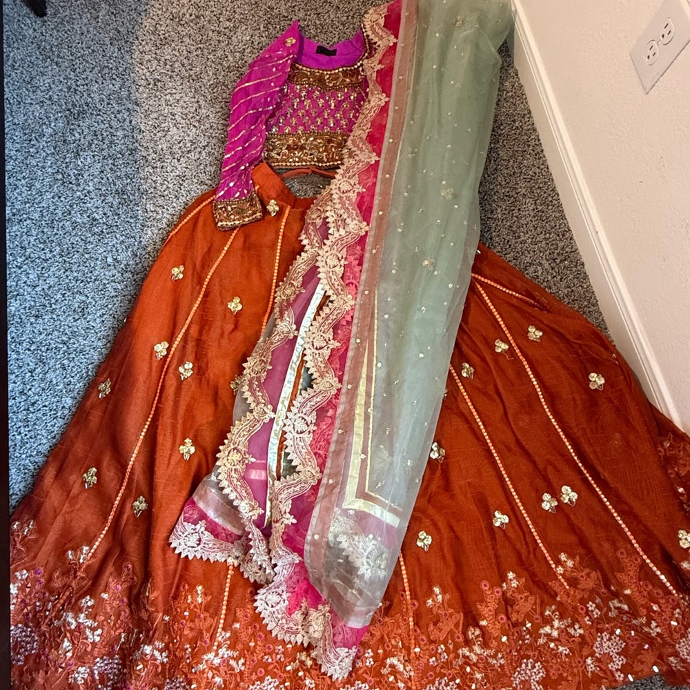 Lehenga Choli Set- Pakistani Indian Designer
